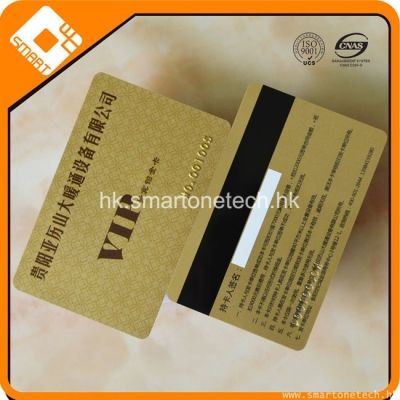 CR80 PVC 银行卡大小金卡磁条卡