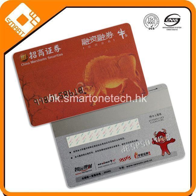 银行卡大小打银底低亢磁条卡