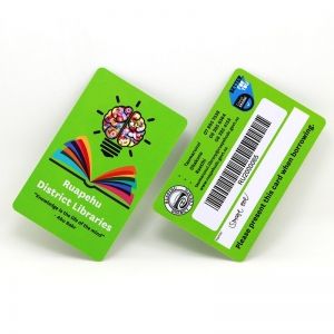圖書館PVC會員卡定製 CYMK四色印刷塑膠UV條碼卡