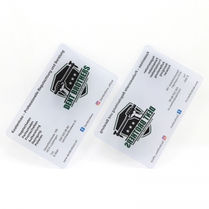 單面印刷PVC全透明商業名片 塑膠透明卡定製