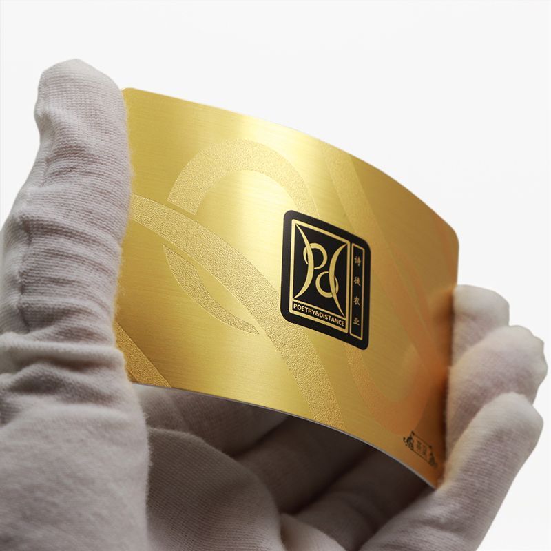 光面拉絲金底禮品卡