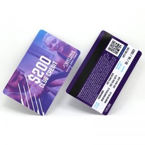 健身房俱樂部會員卡定製 四色膠印二維碼磁條PVC會員卡